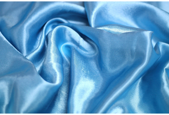 Tissu Doublure Satin Turquoise Grande Largeur -Au Mètre