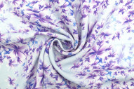 Tissu Gabardine Viscose Imprimé Fleur Cassandra Bleu de Qualité, Tissu au mètre, Tissu pas cher - Alltissus.com
