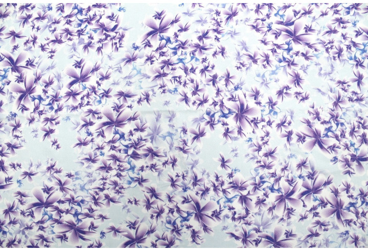 Tissu Gabardine Viscose Imprimé Fleur Cassandra Bleu de Qualité, Tissu au mètre, Tissu pas cher - Alltissus.com