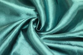 Tissu Doublure Satin Vert Turquoise Grande Largeur -Au Mètre