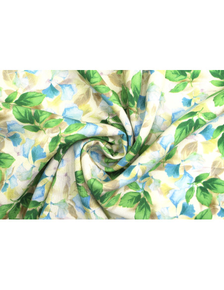 Tissu Gabardine Viscose Imprimé Feuille Hazel Vert de Qualité, Tissu au mètre, Tissu pas cher - Alltissus.com