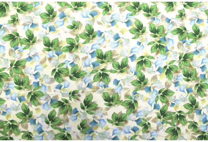 Tissu Gabardine Viscose Imprimé Feuille Hazel Vert de Qualité, Tissu au mètre, Tissu pas cher - Alltissus.com