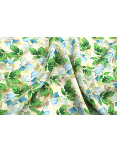 Tissu Gabardine Viscose Imprimé Feuille Hazel Vert de Qualité, Tissu au mètre, Tissu pas cher - Alltissus.com