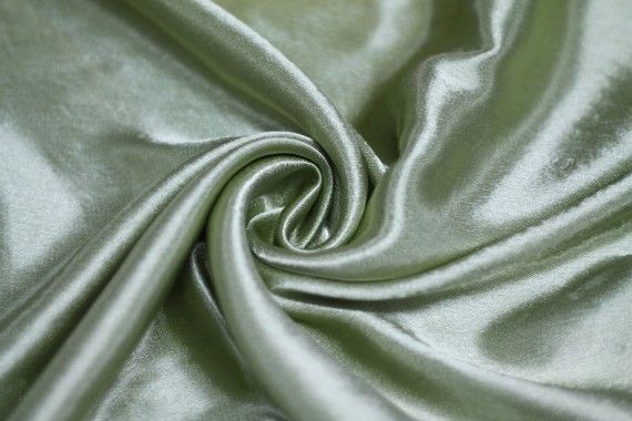 Tissu Doublure Satin Pistache Clair Grande Largeur -Au Mètre