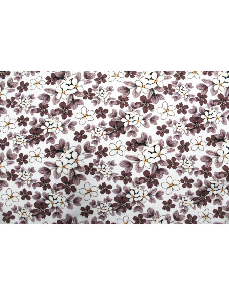 Tissu Gabardine Viscose Imprimé Fleur Lysie Mauve de Qualité, Tissu au mètre, Tissu pas cher - Alltissus.com