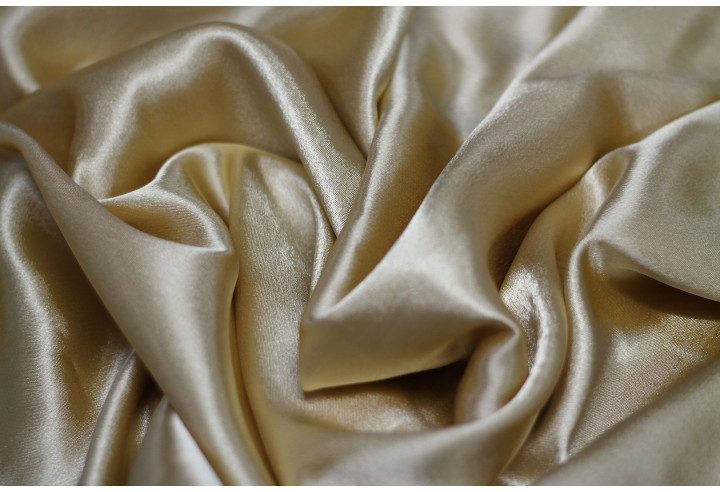 Tissu Doublure Satin Or Clair Grande Largeur -Au Mètre