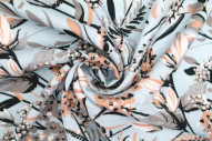 Tissu Gabardine Viscose Imprimé Fleur Limone Ciel de Qualité, Tissu au mètre, Tissu pas cher - Alltissus.com