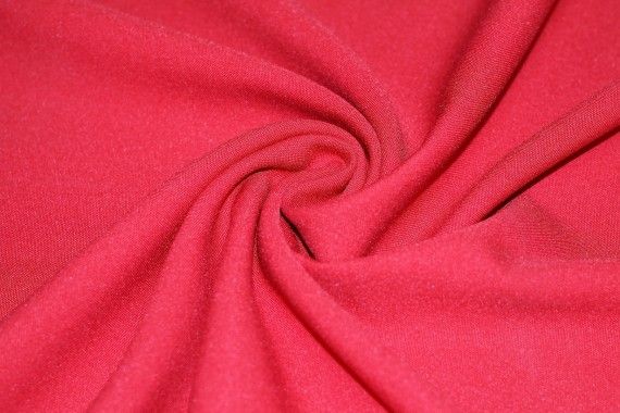 Tissu Burlington infroissable Uni Rouge Coupon de 3 metres