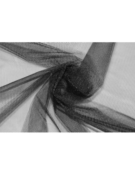 Tissu Tulle Raide Noir - Au Metre