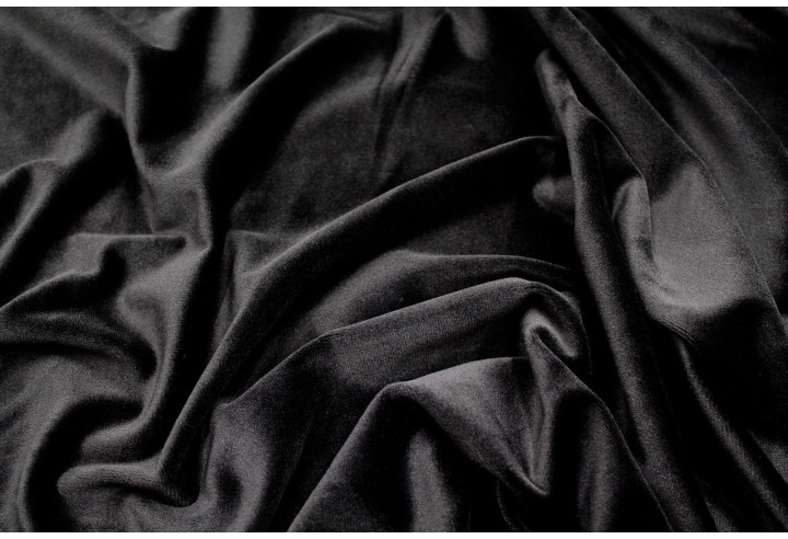 Tissu Velours Ras Extensible Uni Noir de Qualité, Tissu Au Mètre, Tissu pas cher - Alltissus.com