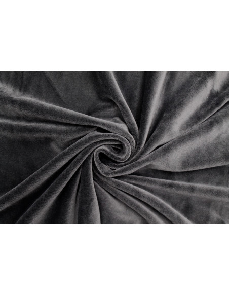 Tissu Velours Ras Extensible Uni Gris foncé de Qualité, Tissu Au Mètre, Tissu pas cher - Alltissus.com