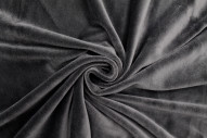 Tissu Velours Ras Extensible Uni Gris foncé de Qualité, Tissu Au Mètre, Tissu pas cher - Alltissus.com