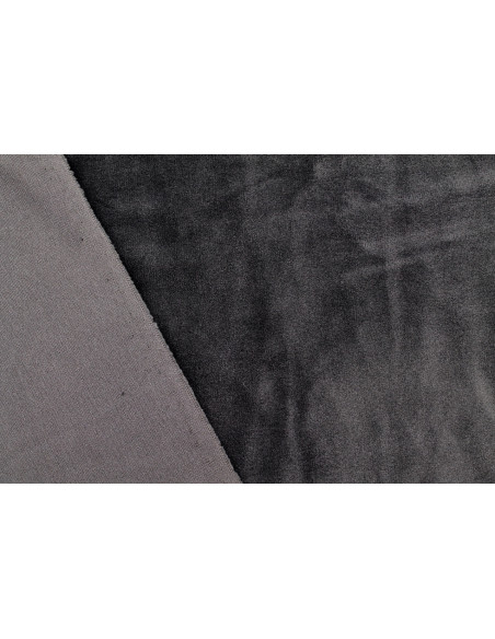 Tissu Velours Ras Extensible Uni Gris foncé de Qualité, Tissu Au Mètre, Tissu pas cher - Alltissus.com