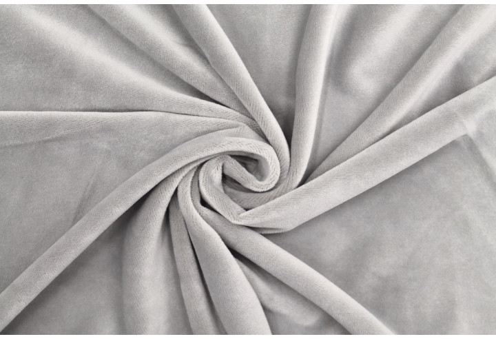 Tissu Velours Ras Extensible Uni Gris clair de Qualité, Tissu Au Mètre, Tissu pas cher - Alltissus.com