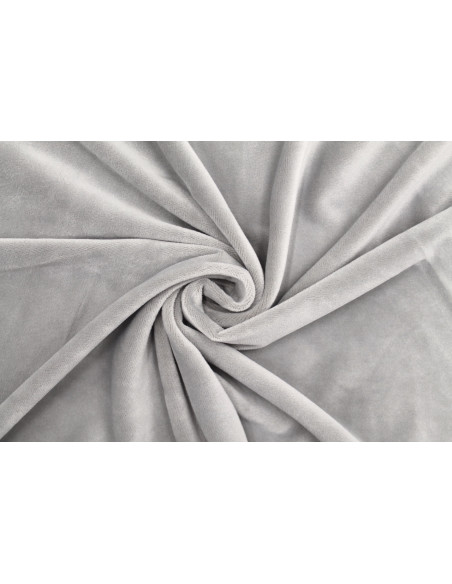 Tissu Velours Ras Extensible Uni Gris clair de Qualité, Tissu Au Mètre, Tissu pas cher - Alltissus.com