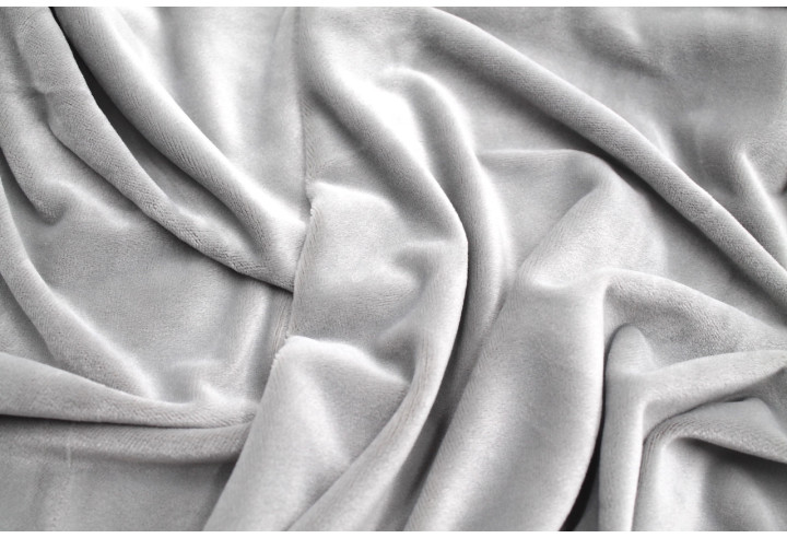 Tissu Velours Ras Extensible Uni Gris clair de Qualité, Tissu Au Mètre, Tissu pas cher - Alltissus.com