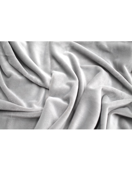 Tissu Velours Ras Extensible Uni Gris clair de Qualité, Tissu Au Mètre, Tissu pas cher - Alltissus.com