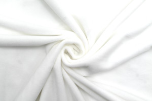 Tissu Velours Ras Extensible Uni Blanc cassé de Qualité, Tissu Au Mètre, Tissu pas cher - Alltissus.com