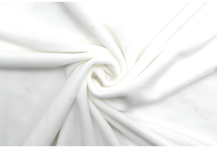 Tissu Velours Ras Extensible Uni Blanc cassé de Qualité, Tissu Au Mètre, Tissu pas cher - Alltissus.com