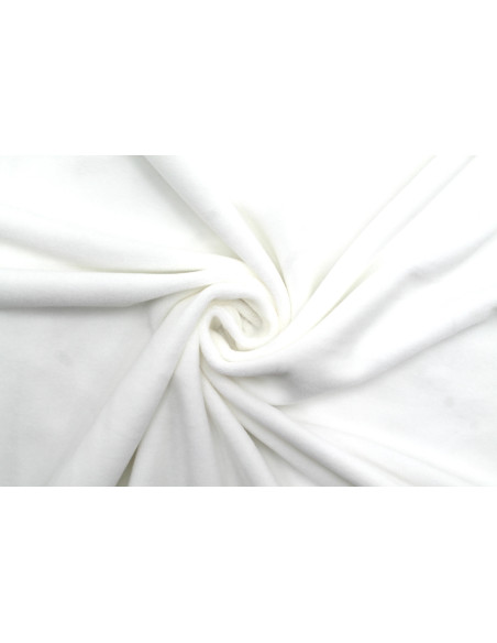 Tissu Velours Ras Extensible Uni Blanc cassé de Qualité, Tissu Au Mètre, Tissu pas cher - Alltissus.com