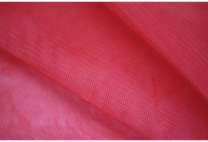 Tissu Tulle Raide Rouge - Au Metre