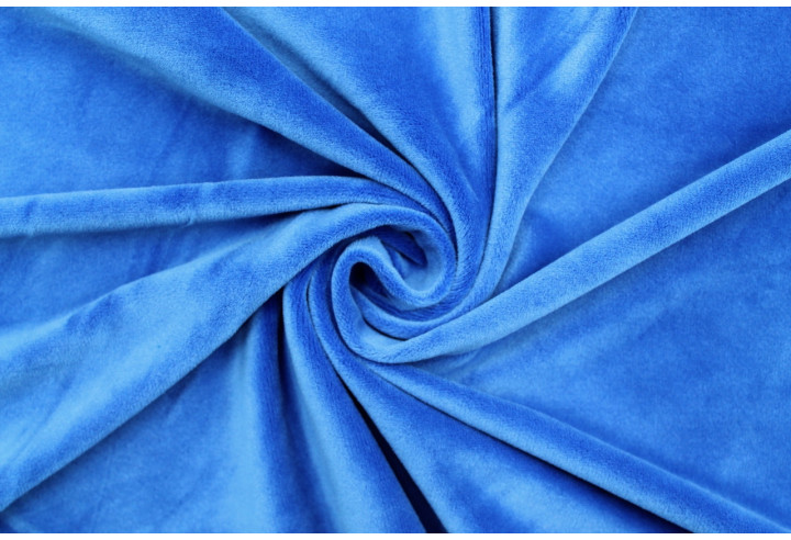 Tissu Velours Ras Extensible Uni Bleu roi de Qualité, Tissu Au Mètre, Tissu pas cher - Alltissus.com