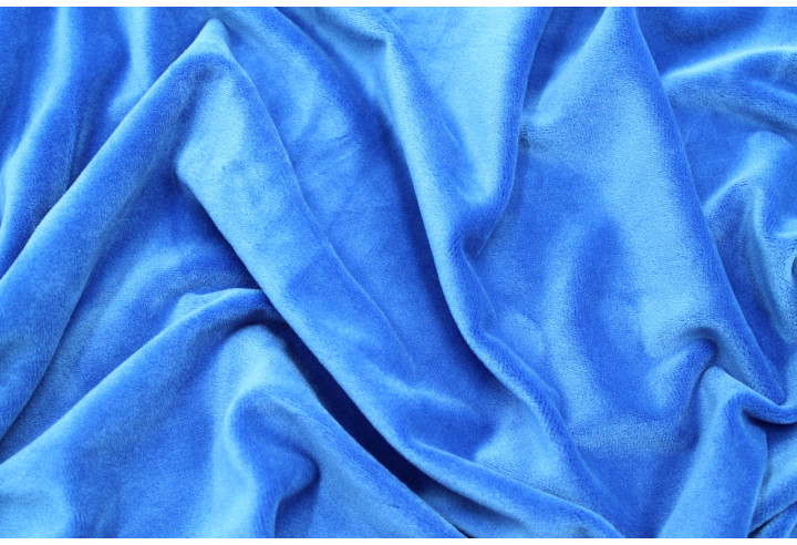 Tissu Velours Ras Extensible Uni Bleu roi de Qualité, Tissu Au Mètre, Tissu pas cher - Alltissus.com