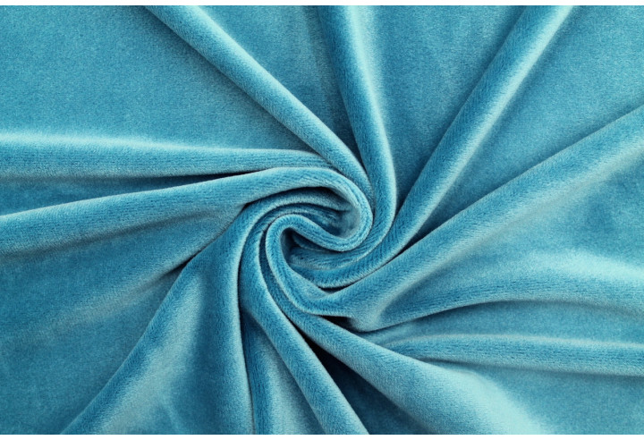 Tissu Velours Ras Extensible Uni Bleu pétrole de Qualité, Tissu Au Mètre, Tissu pas cher - Alltissus.com