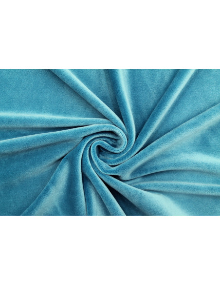 Tissu Velours Ras Extensible Uni Bleu pétrole de Qualité, Tissu Au Mètre, Tissu pas cher - Alltissus.com