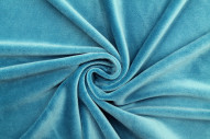 Tissu Velours Ras Extensible Uni Bleu pétrole de Qualité, Tissu Au Mètre, Tissu pas cher - Alltissus.com