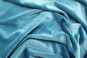 Tissu Velours Ras Extensible Uni Bleu pétrole de Qualité, Tissu Au Mètre, Tissu pas cher - Alltissus.com 2