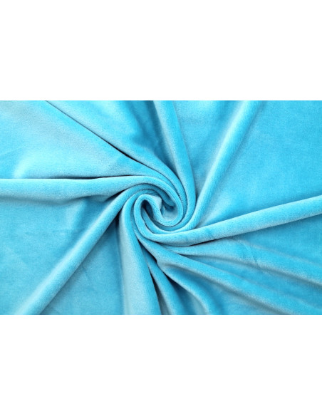 Tissu Velours Ras Extensible Uni Turquoise de Qualité, Tissu Au Mètre, Tissu pas cher - Alltissus.com