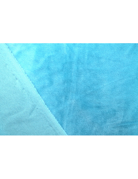 Tissu Velours Ras Extensible Uni Turquoise de Qualité, Tissu Au Mètre, Tissu pas cher - Alltissus.com