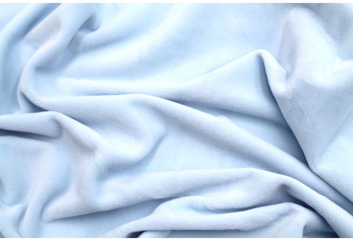 Tissu Velours Ras Extensible Uni Ciel de Qualité, Tissu Au Mètre, Tissu pas cher - Alltissus.com