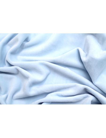 Tissu Velours Ras Extensible Uni Ciel de Qualité, Tissu Au Mètre, Tissu pas cher - Alltissus.com