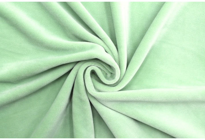 Tissu Velours Ras Extensible Uni Vert amande de Qualité, Tissu Au Mètre, Tissu pas cher - Alltissus.com