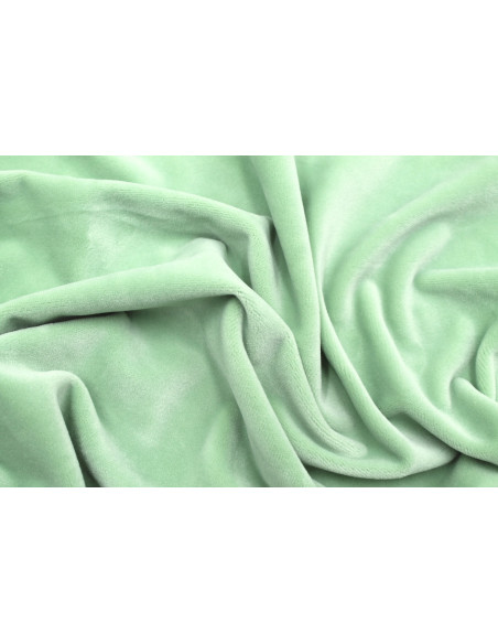 Tissu Velours Ras Extensible Uni Vert amande de Qualité, Tissu Au Mètre, Tissu pas cher - Alltissus.com