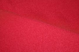 Tissu Burlington infroissable Uni Rouge Coupon de 3 metres