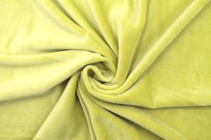 Tissu Velours Ras Extensible Uni Vert anis de Qualité, Tissu Au Mètre, Tissu pas cher - Alltissus.com