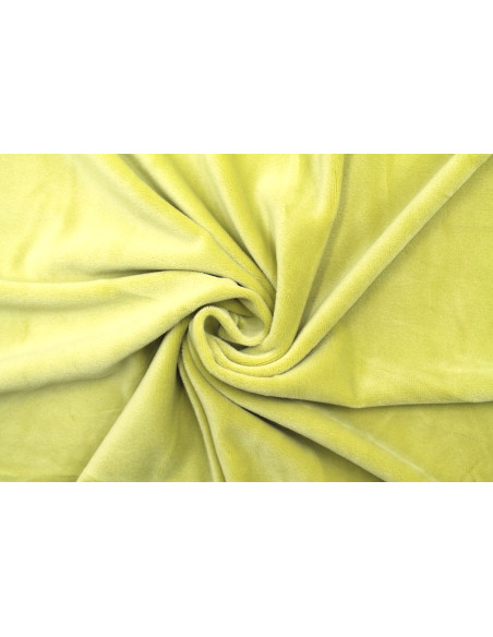 Tissu Velours Ras Extensible Uni Vert anis de Qualité, Tissu Au Mètre, Tissu pas cher - Alltissus.com