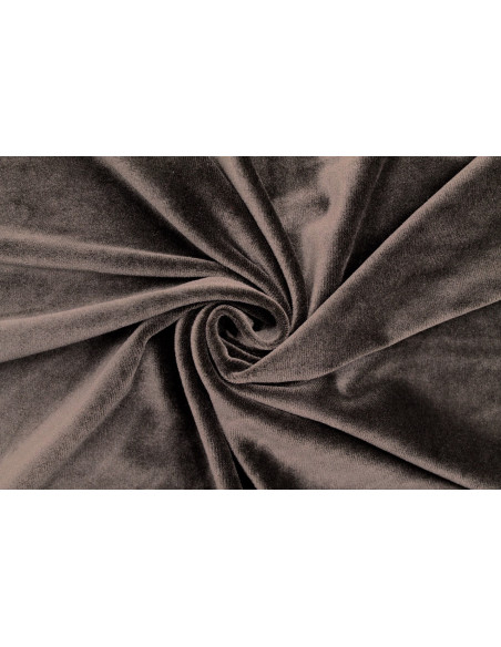 Tissu Velours Ras Extensible Uni Marron de Qualité, Tissu Au Mètre, Tissu pas cher - Alltissus.com