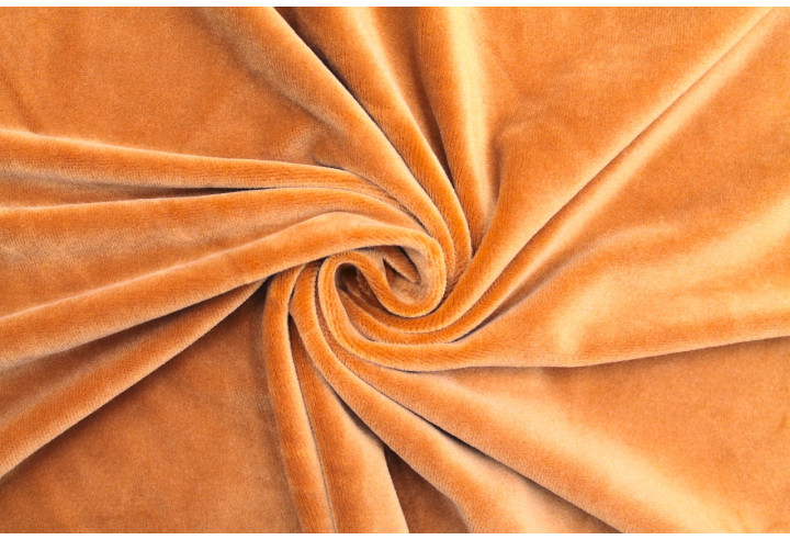 Tissu Velours Ras Extensible Uni Brique de Qualité, Tissu Au Mètre, Tissu pas cher - Alltissus.com