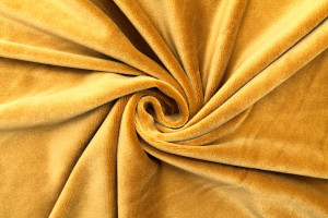 Tissu Velours Ras Extensible Uni Moutarde de Qualité, Tissu Au Mètre, Tissu pas cher - Alltissus.com