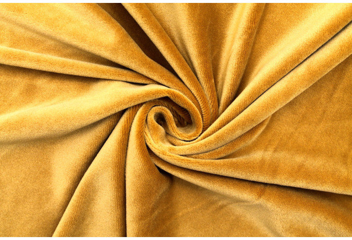 Tissu Velours Ras Extensible Uni Moutarde de Qualité, Tissu Au Mètre, Tissu pas cher - Alltissus.com