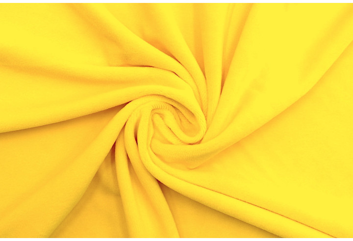 Tissu Velours Ras Extensible Uni Jaune de Qualité, Tissu Au Mètre, Tissu pas cher - Alltissus.com