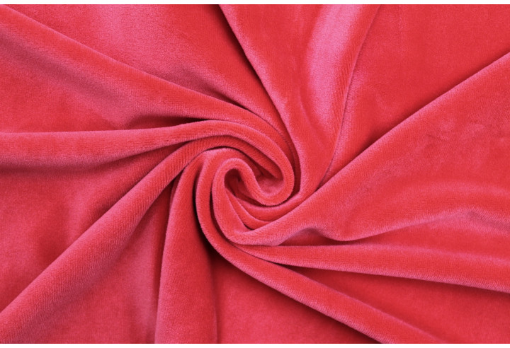 Tissu Velours Ras Extensible Uni Rouge de Qualité, Tissu Au Mètre, Tissu pas cher - Alltissus.com