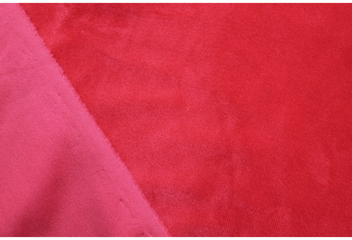 Tissu Velours Ras Extensible Uni Rouge de Qualité, Tissu Au Mètre, Tissu pas cher - Alltissus.com