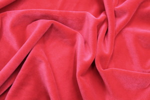 Tissu Velours Ras Extensible Uni Rouge de Qualité, Tissu Au Mètre, Tissu pas cher - Alltissus.com 2