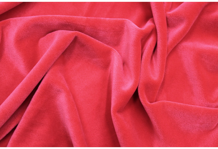 Tissu Velours Ras Extensible Uni Rouge de Qualité, Tissu Au Mètre, Tissu pas cher - Alltissus.com