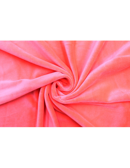Tissu Velours Ras Extensible Uni Corail de Qualité, Tissu Au Mètre, Tissu pas cher - Alltissus.com